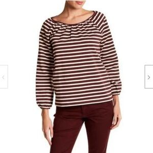 JCrew Striped Blouse size Large